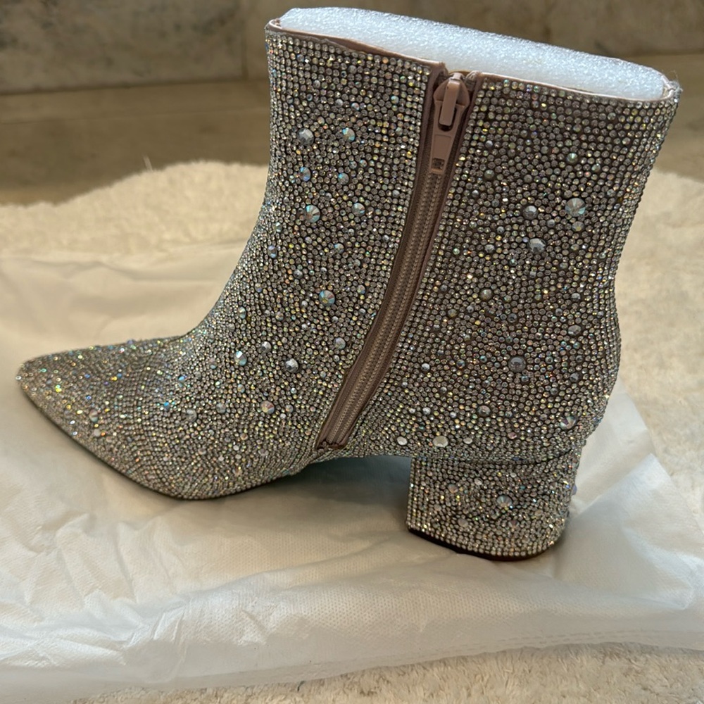 Betsey Johnson Kyla Rhinestone Bootie.brand new in box never worn.
